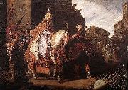 Pieter Lastman The Triumph of Mordechai oil painting on canvas